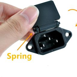 3 pin Power socket connector for power cable image 2