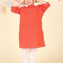 Fabindia Boys Striped Festive Cotton Straight Kurtas-image-31