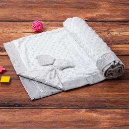 Baby Moo Butterfly Star Soft Reversible Bubble Blanket - Grey-26