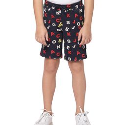 Jack & Jones Junior Shorts Alphabets Print - Black-picture-16