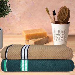Athom Living Popcorn Textured Solid Bath Towel Setof 2-image-90