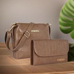 Bagsy Malone Women's Vegan Leather Iconic Sling Bag Set of 2 | Ladies Purse Handbag-image-68