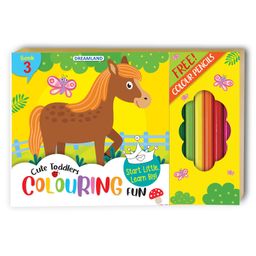 Cute Toddlers Fun Colouring Book with 6 Colour Pencils Art and Craft Drawing Book Colouring Book for Toddler Return Gift for Kids - 128 Pages-19