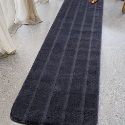 Saral Home Soft Microfiber Anti-Slip Bedside/Kitchen Runner (Grey, 50X180 cm)-picture-9
