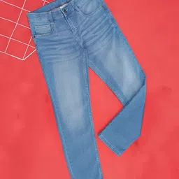 Pantaloons Junior Cotton Elastane Mild Washed Jeans - Blue-picture-42
