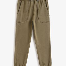 Campana Cotton Elastane Solid Jogger Pant - Military Green-image-99