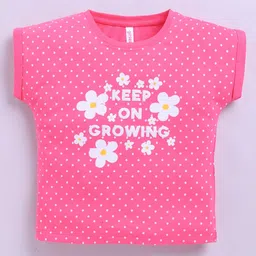giniekids Pure Cotton Sleeveless Polka Dots & Floral Printed Top - Rani-picture-20