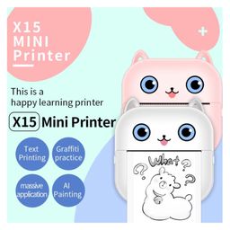 YAMAMA Animal Theme Thermal X15 Mini Printer 57*25mm Label Sticker Printer, Color Paper Printing, Wireless Bluetooth Connectivity Color May Vary-15