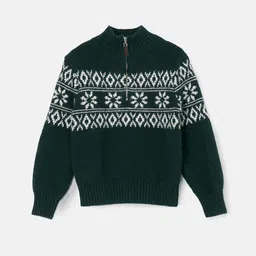 Angel & Rocket Boys Geometric Printed Mock Collar Pullover-image-26