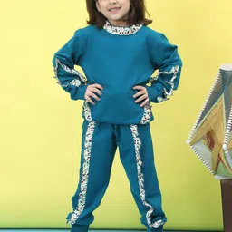 Baawri Girls Pure Cotton Sweatshirt With Joggers-image-109