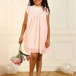 Miyo Polka Dot Puff Sleeve A-Line Dress-picture-15