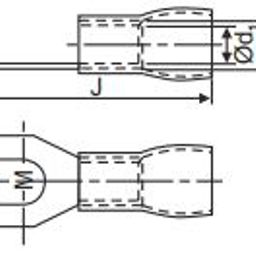 3D Non-Insulated Fork Terminal (Conductor Size 4-6 - 3.5 Sq.mm), 3D - 1907 image 2