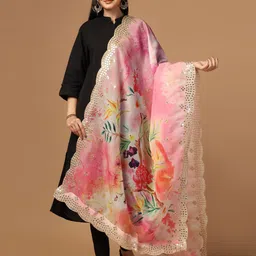 Kaizen TEXO FAB Printed Organza Dupatta-45