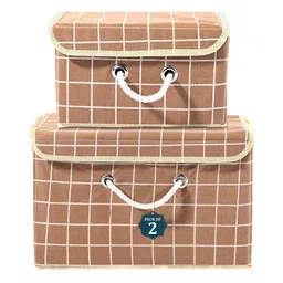 Kuber Industries Brown Set of 2 Reusable Drawer Organiser Organisers-25