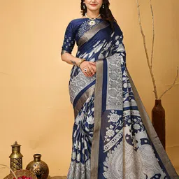 HI FI NX Ethnic Motifs Zari Pure Cotton Kanjeevaram Saree-picture-17