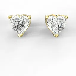 Anouk Gold-Plated Cubic Zirconia Beaded Heart Shaped Studs image 3