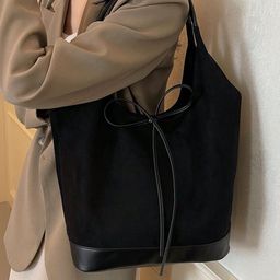 PURPLEHUNT Leather Oversized Bucket Hobo Bag-image-93