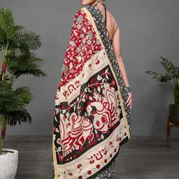 Panzora Ajrak Block Block Print Saree image 4