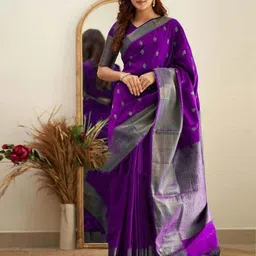 Lookmark Woven Design Banarasi Saree-image-35