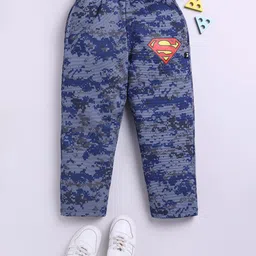 YK X Minute Mirth Boys Camouflage Superman Printed Joggers-image-71