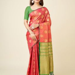 Mitera Woven Design Zari Silk Blend Saree-picture-41