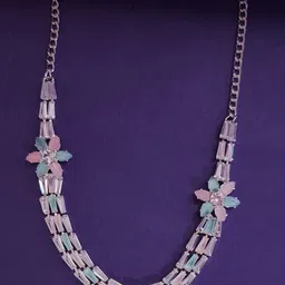Piu Jewels Silver-Plated Stone Studded Jewellery Set-41
