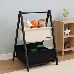 OBSESSIONS Black & White Large Foldable Laundry Storage Basket-image-55