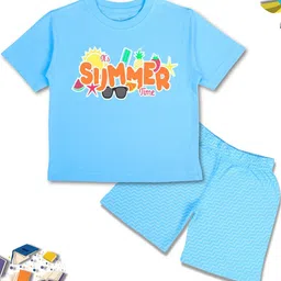 WORTON FASHION Kids Printed T-shirt with Shorts-picture-5