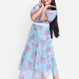 FEBVIBE Floral Print Georgette Maxi Dress-picture-34