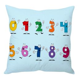 Stybuzz Cushion Cover Numbers Print - Blue-21