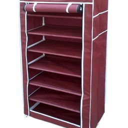 Fabura Multipurpose Rack With 7 Compartments And Cover - Maroon-23
