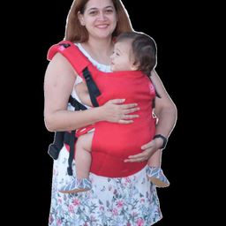 Anmol Baby Flexy Carrier with Adjustable Straps & Head Support - Red-image-57