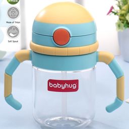 Babyhug Twin Handle Tritan Straw Sipper Yellow - 380 ml-14