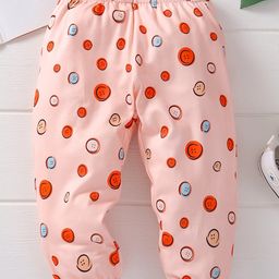 Kookie Kids Full Length Harem Pant Dots Print - Pink-image-52