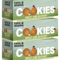 Tots & Moms Millet & Jaggery Cookies Sweet & Savory - Pack of 3-59