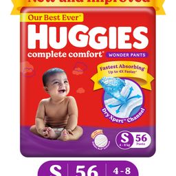 Huggies Complete Comfort Wonder Pants, India's Fastest Absorbing Diaper | S Size, 56 Diapers-16