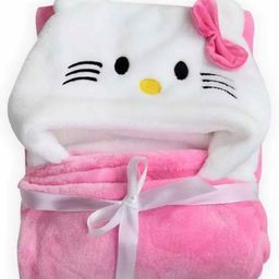 Brandonn Hooded Baby Blanket cum Wrapper - Pink White-image-51