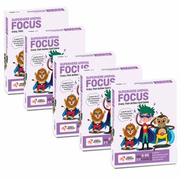 Chalk And Chuckles Superhero Animal Focus Crazy Card Game Pack of 5 - Multicolor-12