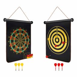 Toyshine Double Sided Dart Board with Magnetic Darts - Multicolor-10