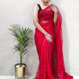 KALINI Woven Design Brasso Banarasi Saree-image-74