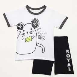 YK Boys Printed Short Sleeves Pure Cotton T-shirt With Shorts-image-37
