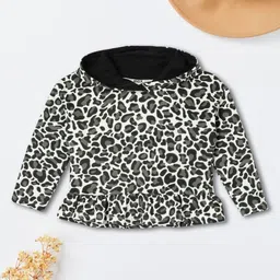 max Girls Animal Printed Hood Cotton T-shirt-image-13