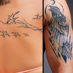 LICK Set Of 2 100% Plant-Based Realistic Semi Temporary Body Tattoos-73