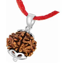 Divine souvenirs Silver-Plated Rudraksha Pendant-picture-46