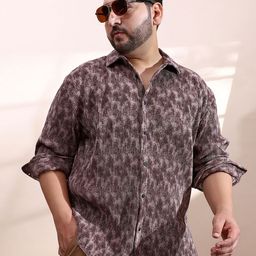 Instafab Plus Comfort Printed Spread Collar Casual Shirt-picture-19