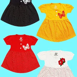 KidzzCart Polka Dot Print Fit & Flare Dress-image-92