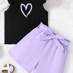 4YOU DRESSES Girls Printed Top With Shorts-image-72