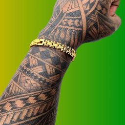 Dynamic Retail Global Men Gold Stainless Steel Link Bracelet-image-63