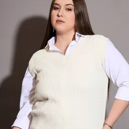 SASSAFRAS Curve Women Sweater Vest-image-93