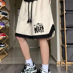KPOP Men Typography Printed Printed Relaxed Fit Shorts-image-60